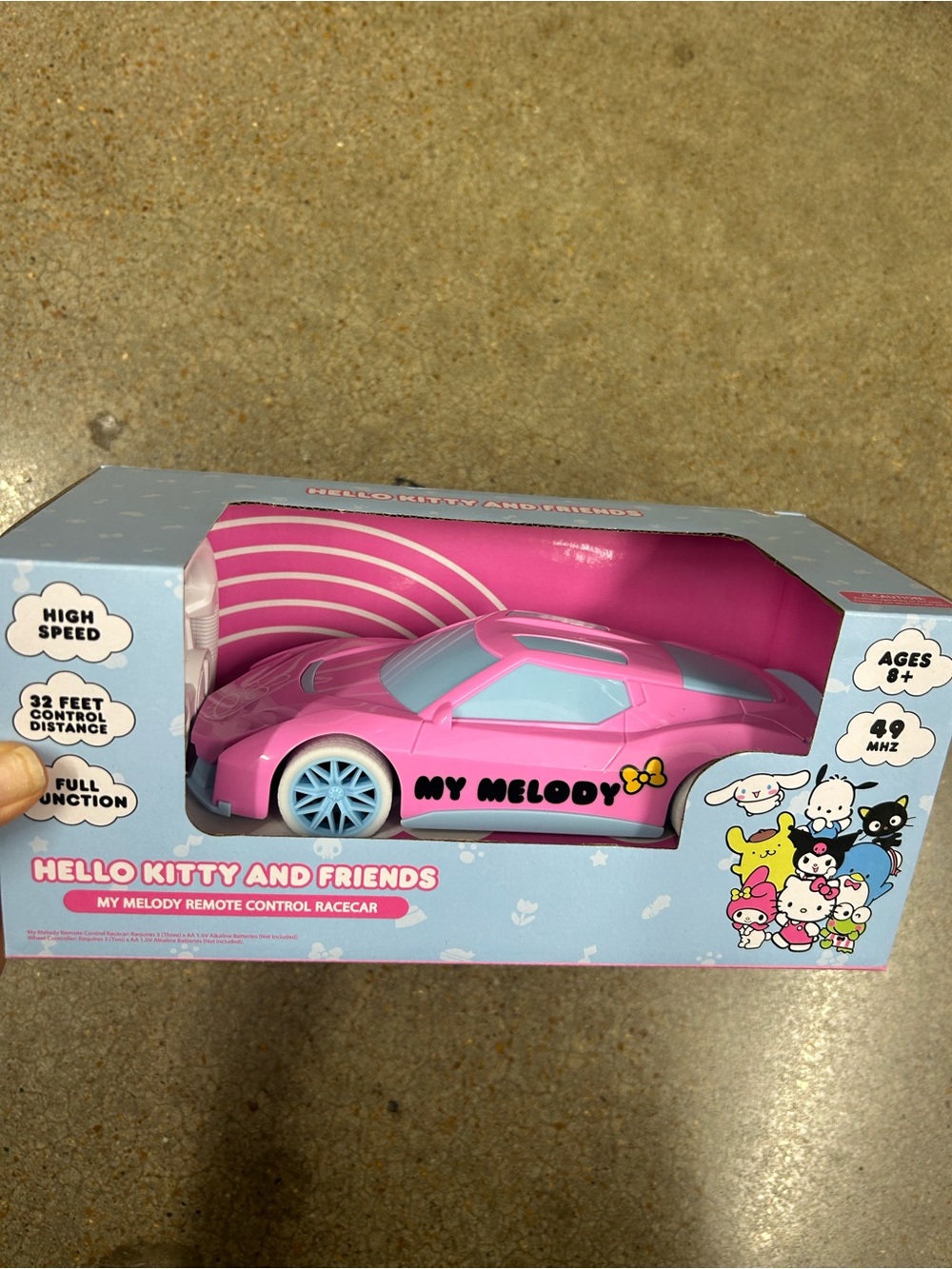 Hello Kitty My Melody Pink and Light Blue Remote Control Race Car
